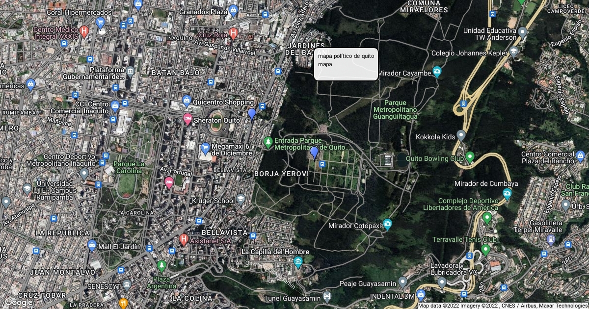 Mapa de cobertura de grúas en Quito y Valles